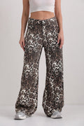 Luca Wide Jeans Leopard | Stretch