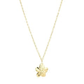 Ketting met bloemhanger van stainless steel