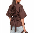 Belted Grace Blouse - Brown