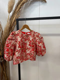 Lizzy Top met pofmouwen en bloemenprint