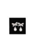 Classic Bow & Pearl Oorbellen - Zilver