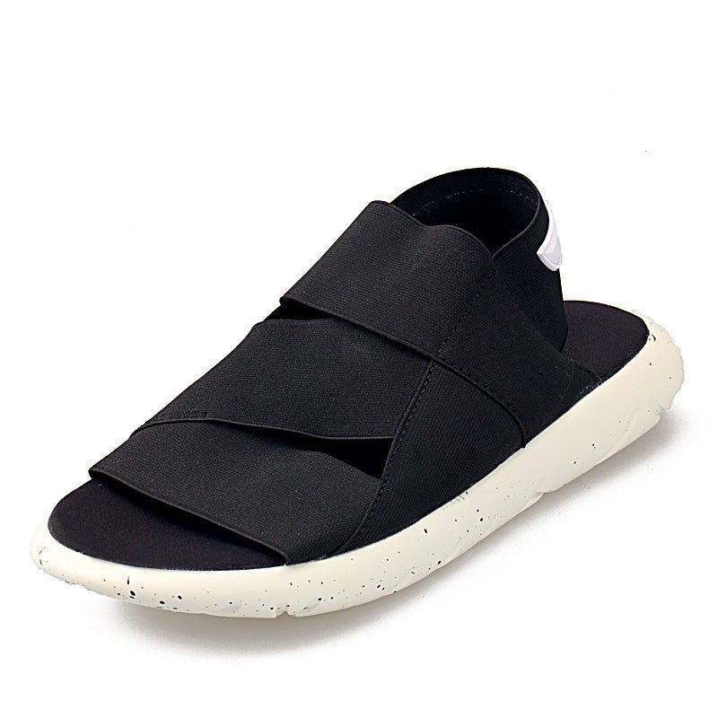 Dames comfortabele sandalen met verstelbare banden – Zwart-violet