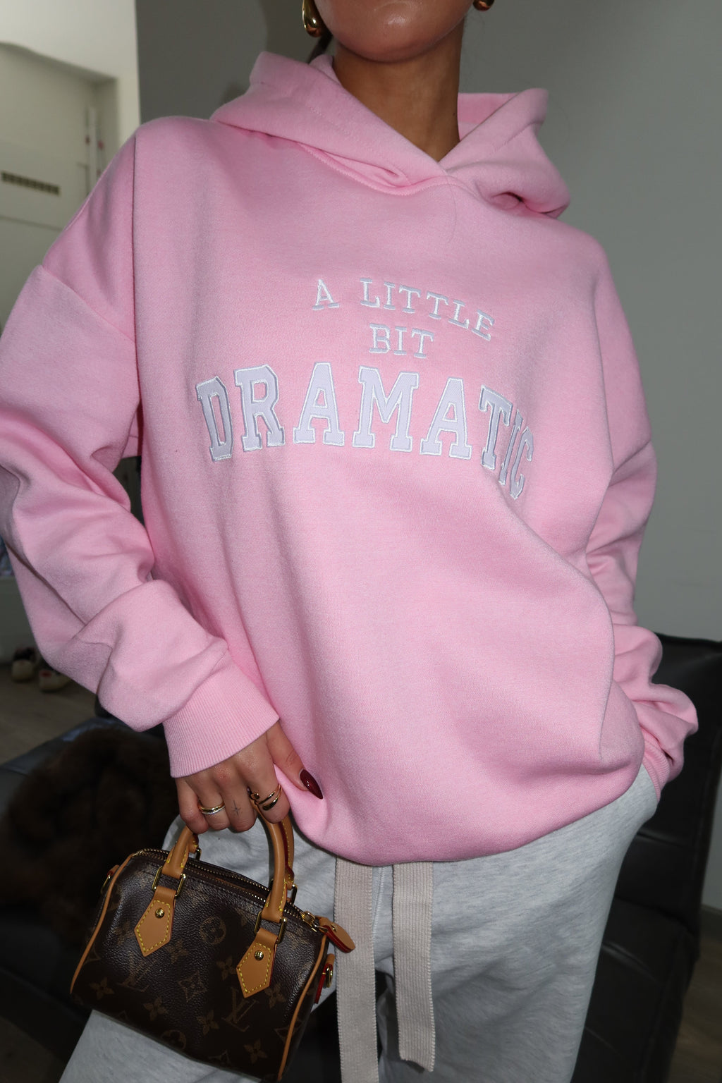 A Little Dramatic Hoodie - Soft Pink