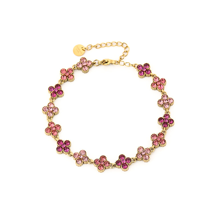 Luxe Shimmer Klaver Armband | Roze