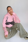 Hoodie met capuchon en borstprint