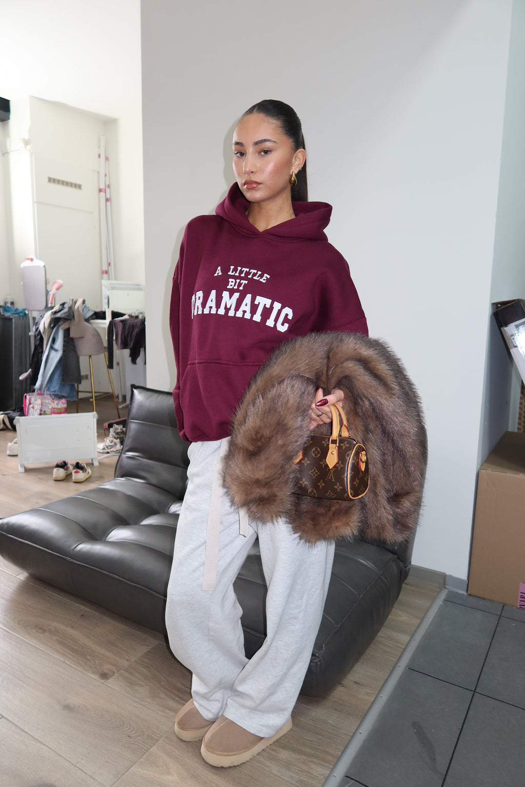 A Little Dramatic Hoodie - Burgundy