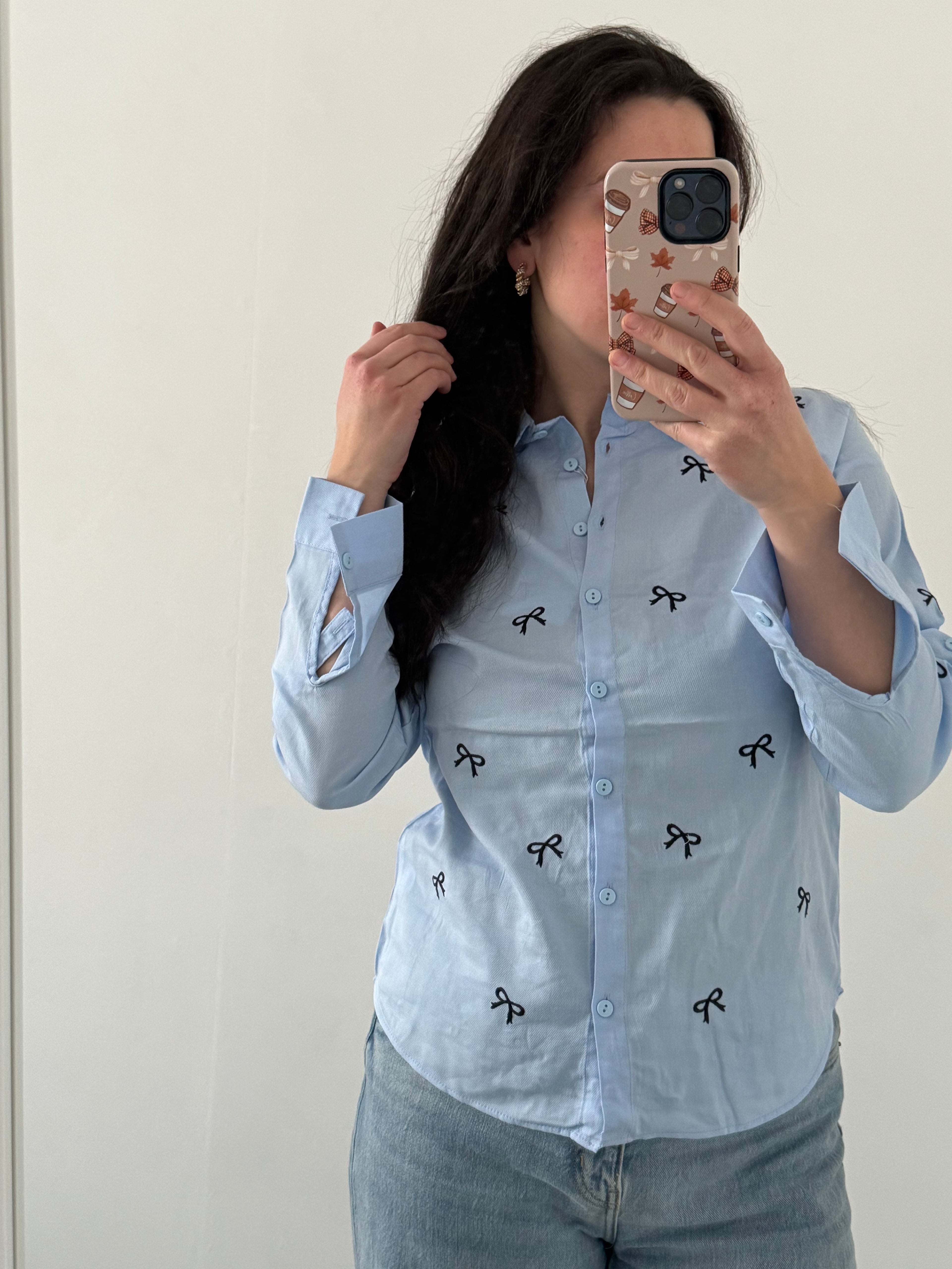 Blouse Strikjes | Blauw