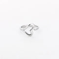 Verstelbare ring met dubbele hartvorm van stainless steel