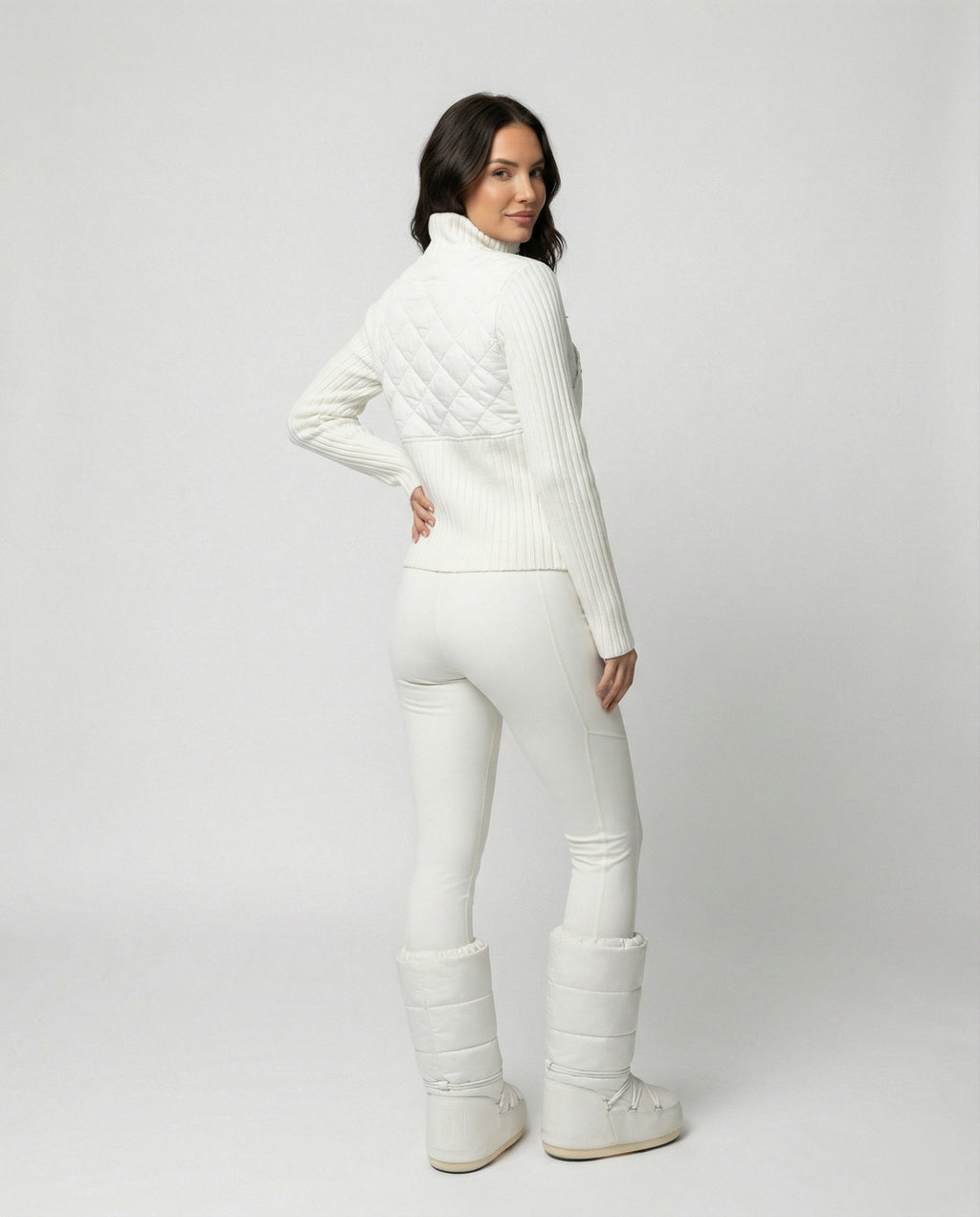 Dames legging met fleecevoering en hoge taille – Zwart