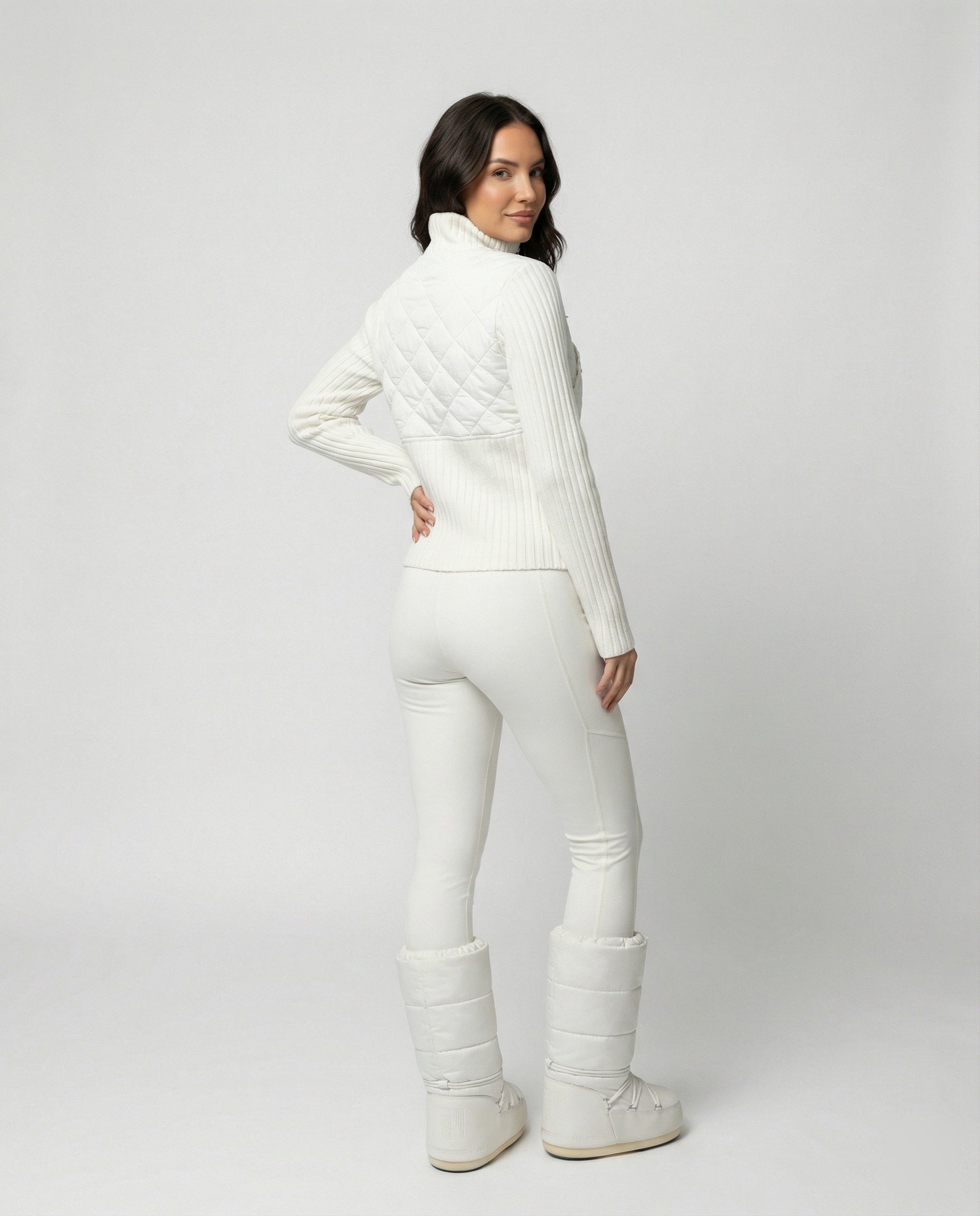 Dames legging met fleecevoering en hoge taille – Zwart