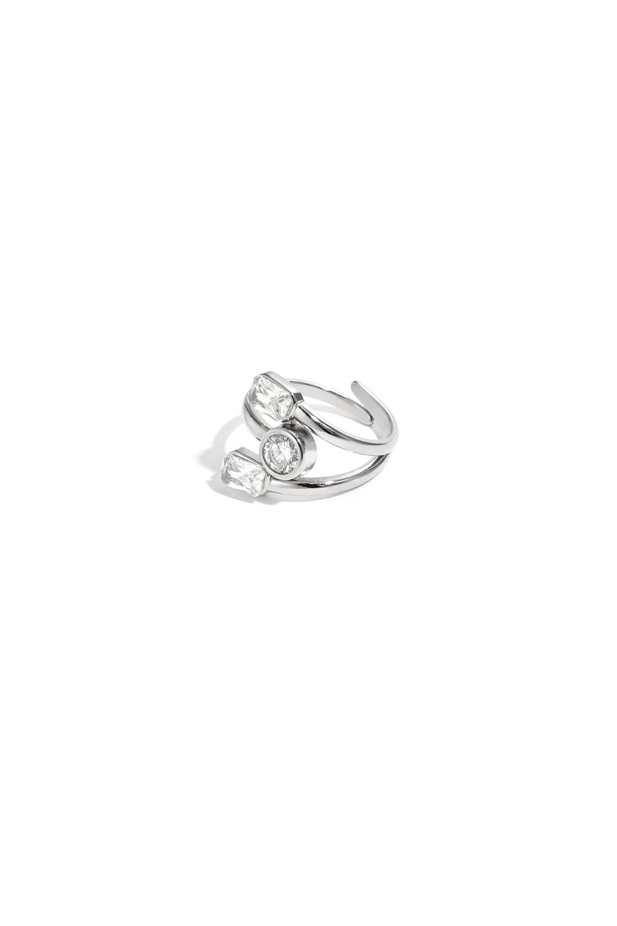 Ring met steentjes | Zilver