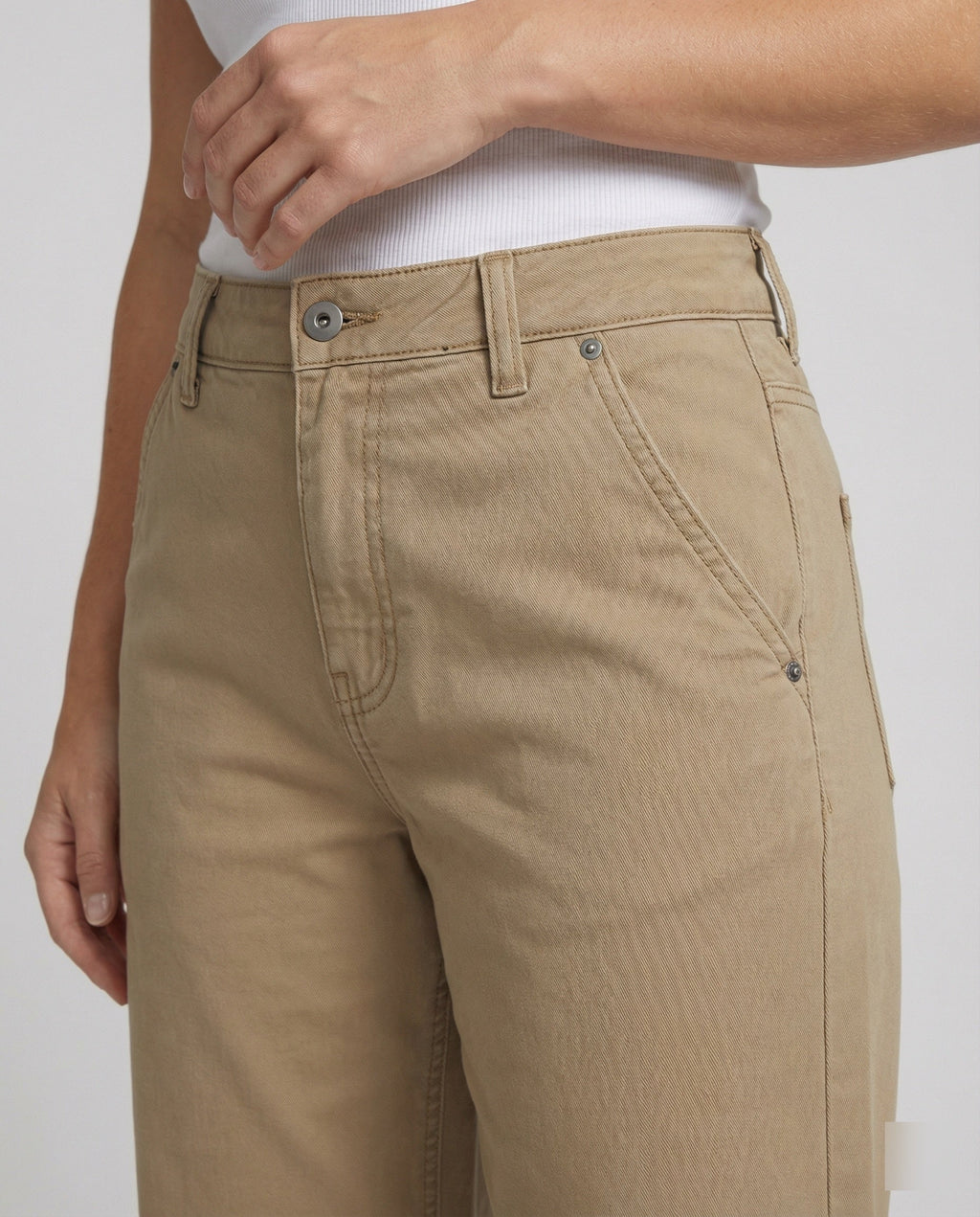 Unisex cargobroek met rechte pasvorm en retrolook – Donkergrijs