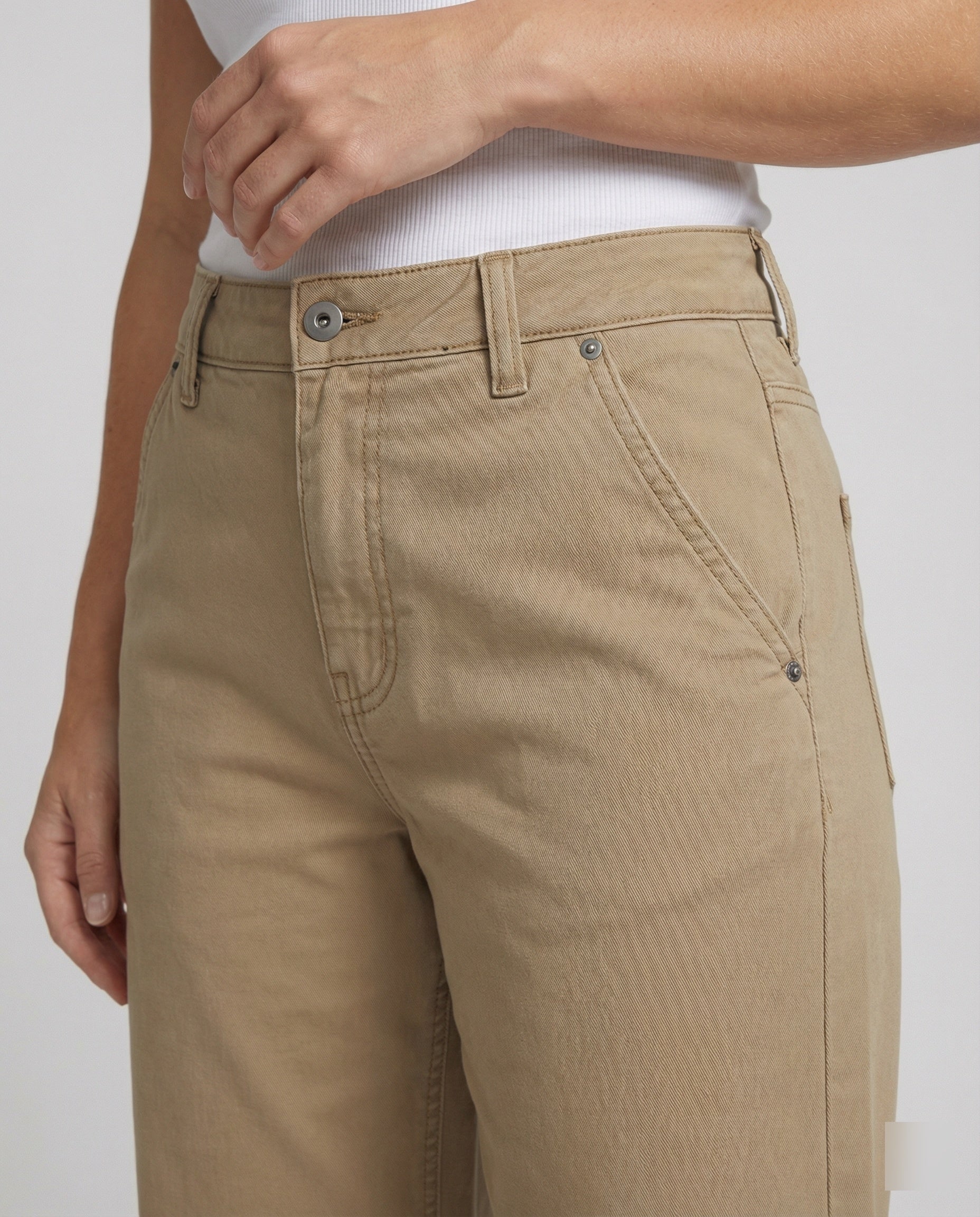Unisex cargobroek met rechte pasvorm en retrolook – Donkergrijs