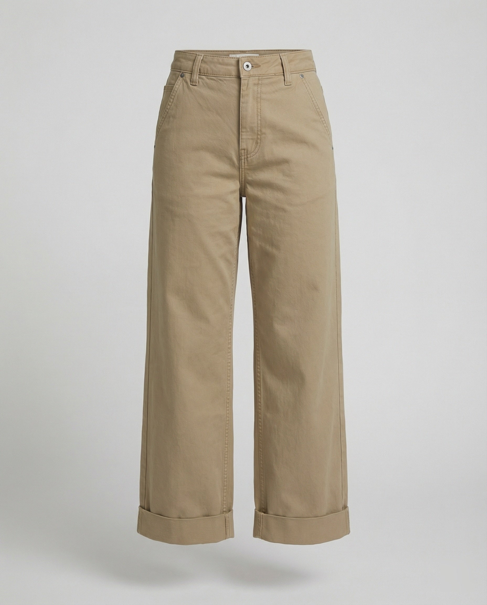 Unisex cargobroek met rechte pasvorm en retrolook – Koffiebruin