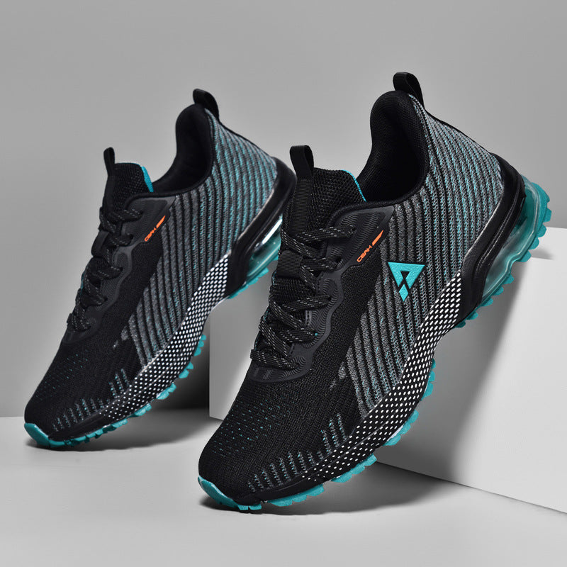 Dames sportieve sneakers met ademend mesh bovenwerk en dempende zool – Zwart-groen