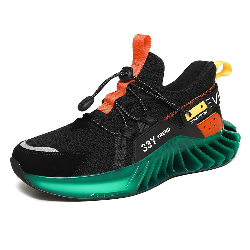 Dames performance sneakers met antislipzool en dempende zool – Zwart-groen