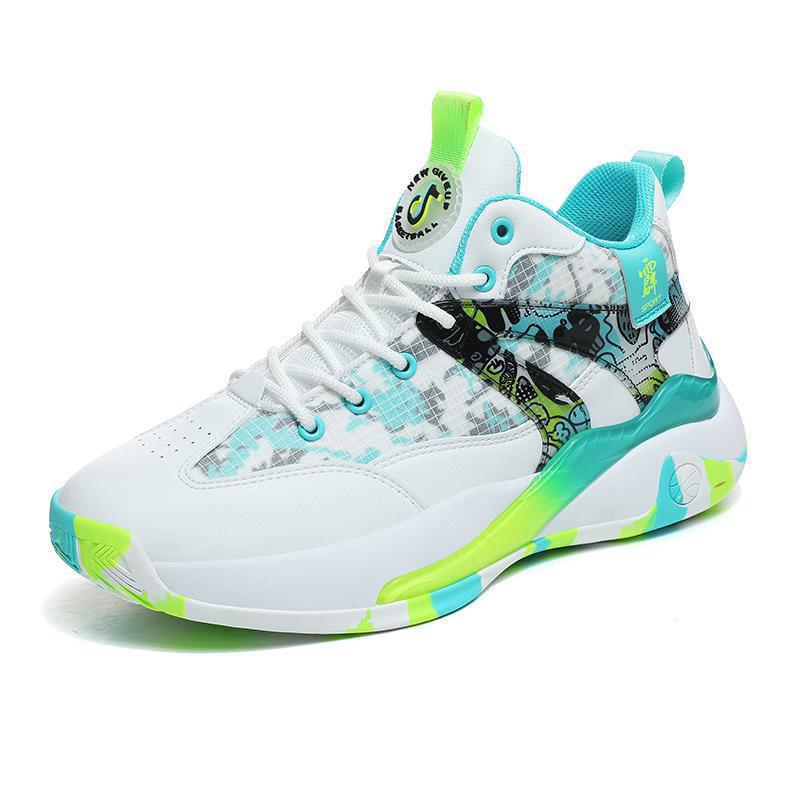 Dames sportieve basketbalsneakers met dempende zool – Zwart-paars