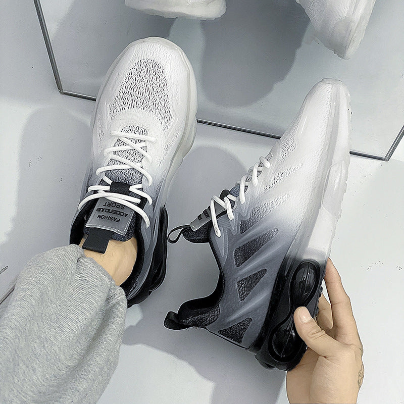 Dames hardloopschoenen met ademend mesh bovenwerk en dempende zool – Zwart en Wit – Zwart