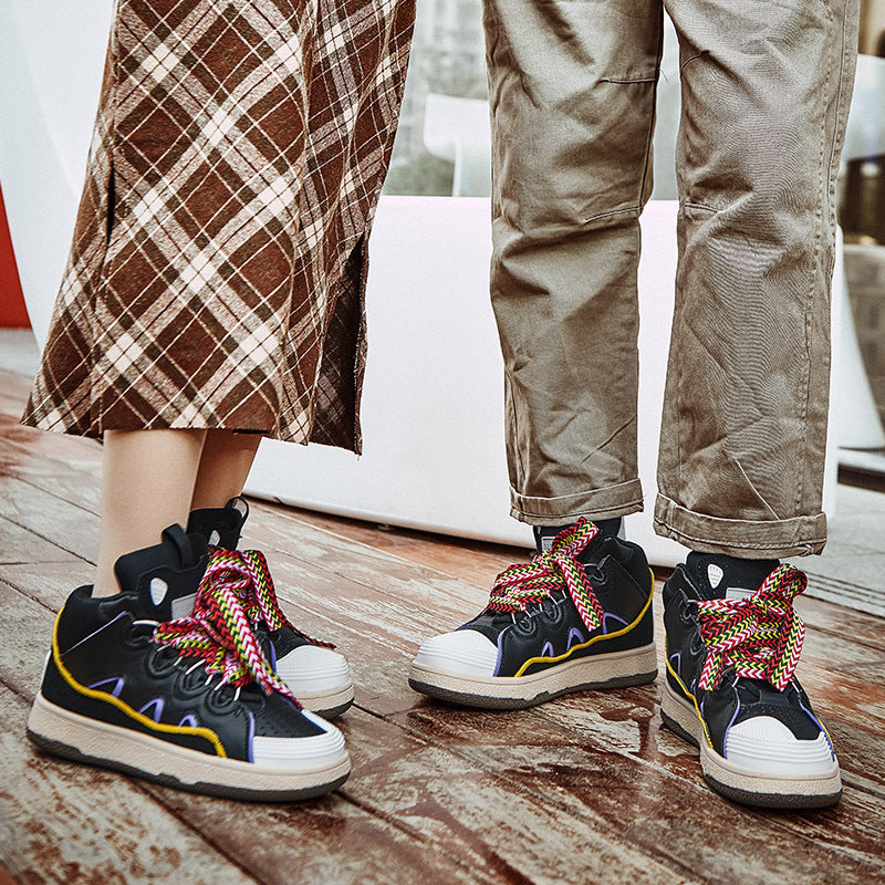 Dames sportieve hoge sneakers met elastische veters – Cheetahprint