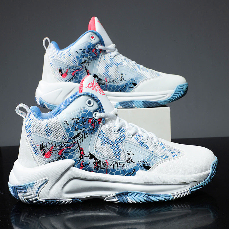 Dames sportieve basketbalsneakers met ademend mesh bovenwerk – Oranje