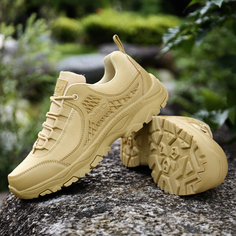 Dames wandelschoenen met antislipzool en ademend bovenwerk – Woestijncamouflage