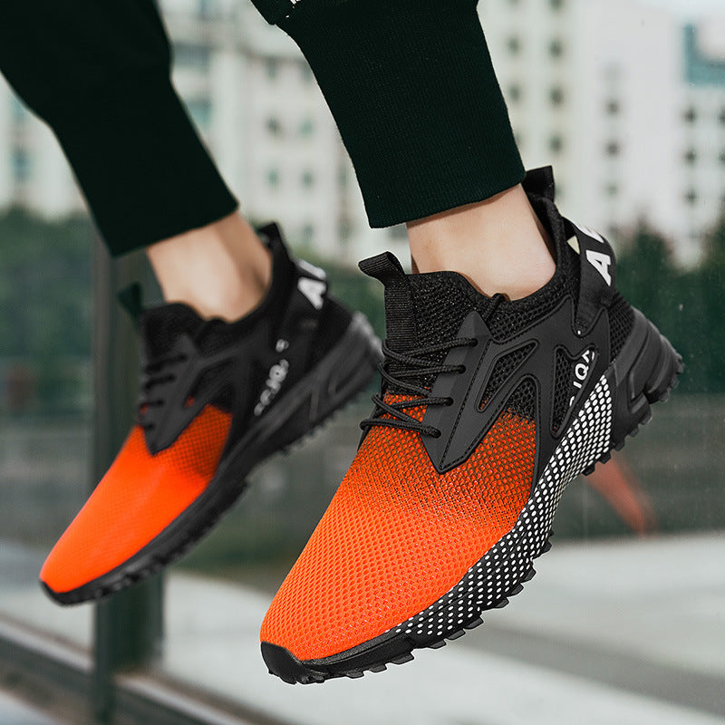 Dames sportieve sneakers met antislipzool – Groen en Rood – Wit