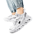 Dames sneakers met vetersluiting, ademend bovenwerk en dempende zool – Zwart