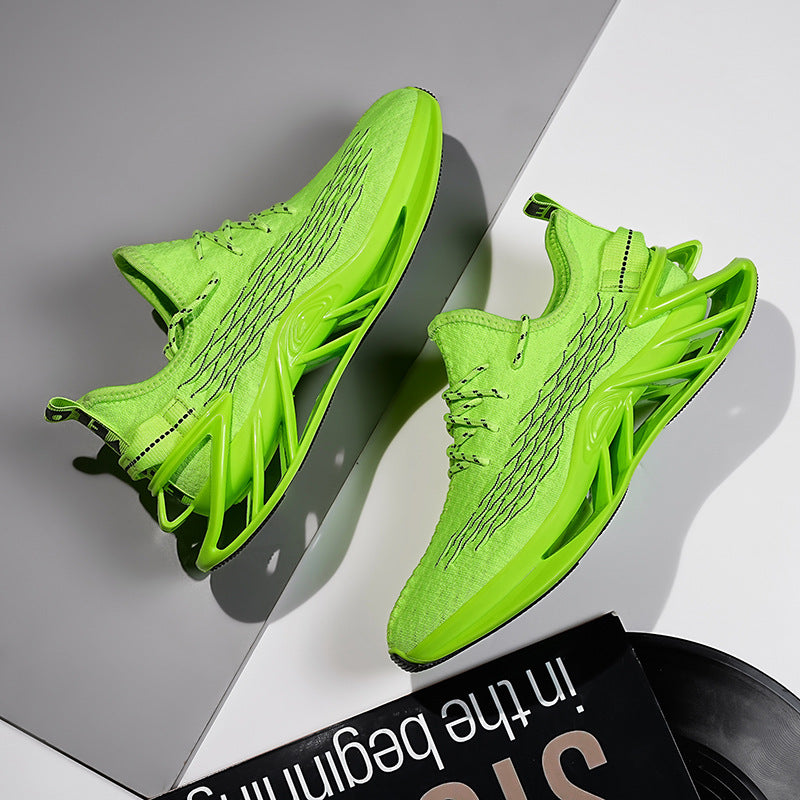 Dames performance fitnesssneakers met dempende zool – Geel