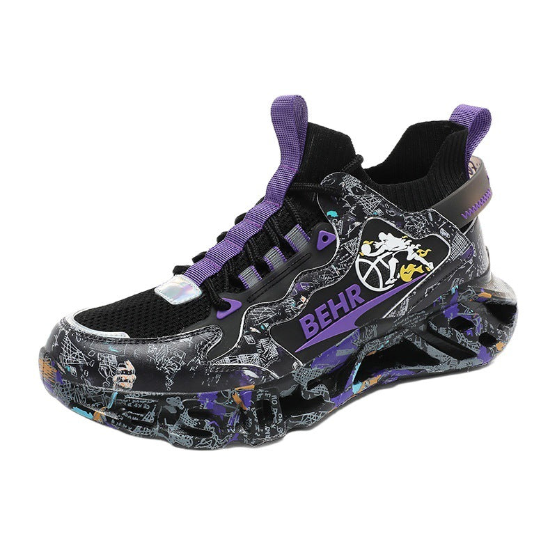 Dames sneakers met dempende zool en lichteffecten – Groen