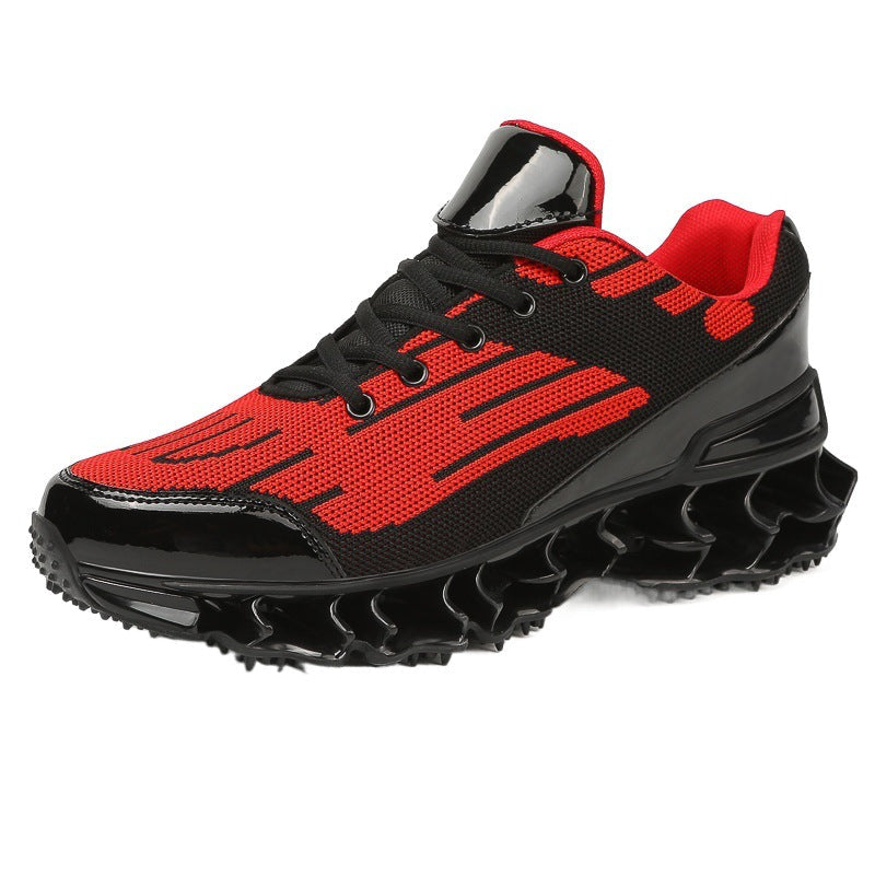Dames sportieve hardloopschoenen met flexibele zool en dempende zool – Zwart-grijs en Zwart-rood – Zwart-grijs