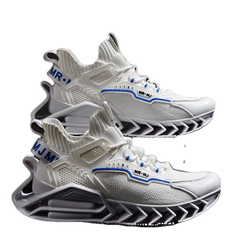 Dames performance sneakers met ademend bovenwerk en dempende zool – Wit en Zwart – Wit