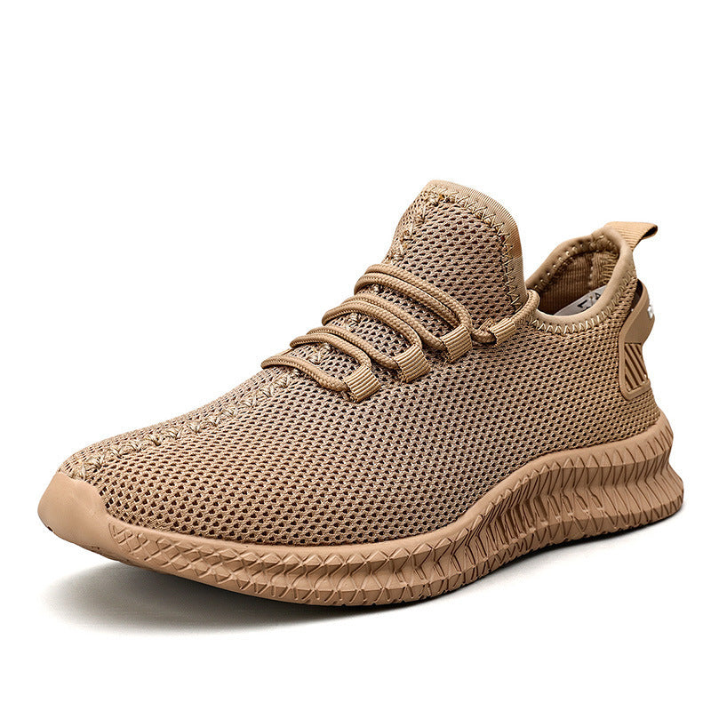 Dames lichte sneakers met ademend mesh bovenwerk – Bruin