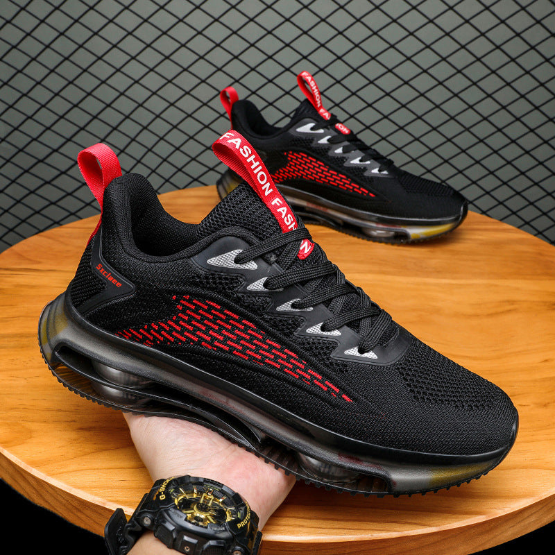 Dames performance sneakers met luchtkussenzool – Zwart-groen