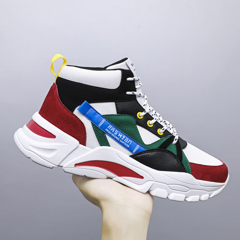 Dames hoge sneakers met dempende zool en stevig bovenwerk – Grijs
