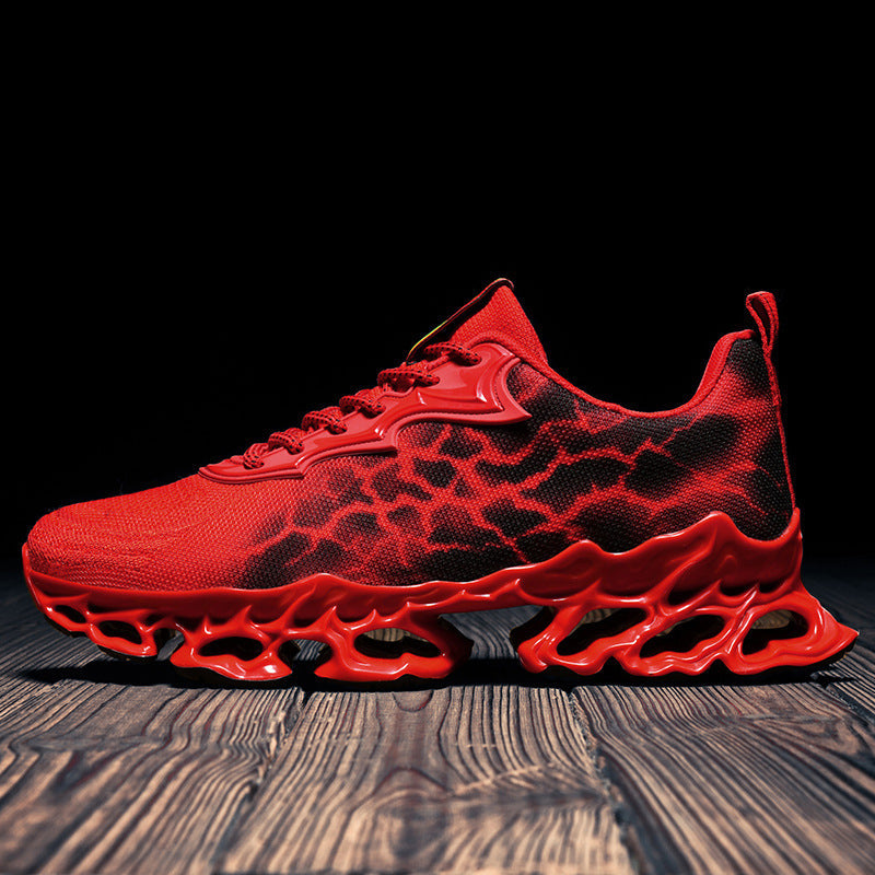 Dames sportieve hardloopschoenen met dempende zool – Rood