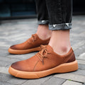 Dames leren schoenen met dempende zool – Bruin