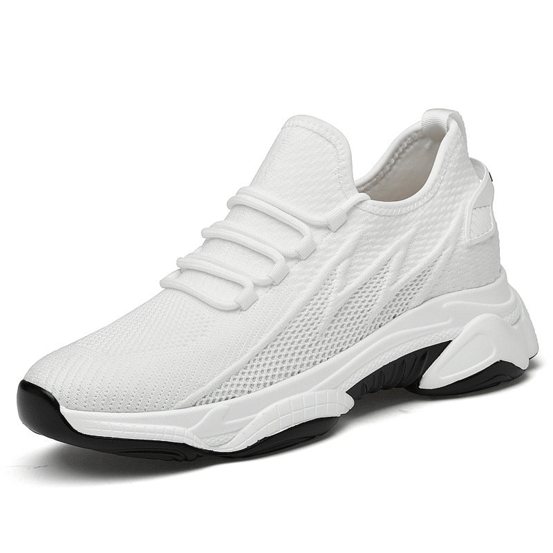 Dames sneakers met vetersluiting en elastische veters – Zwart
