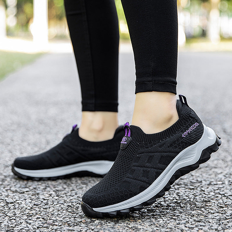 Dames comfortabele hardloopschoenen met ademend bovenwerk – Donkergrijs