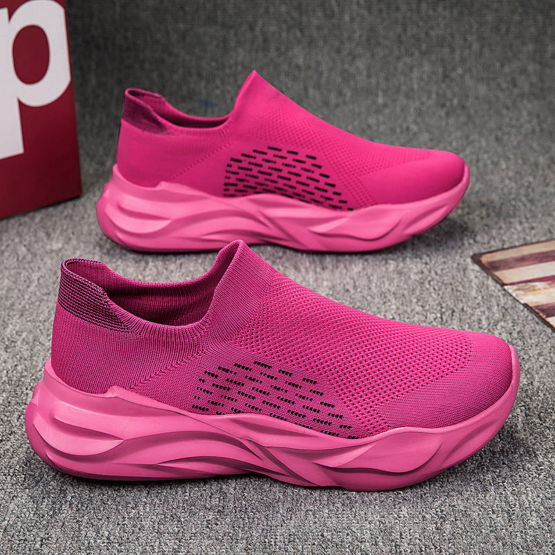Dames slip-on sneakers met dempende zool en ergonomisch ontwerp – Zwart-wit