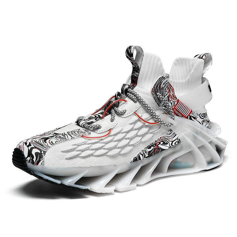 Dames hardloopschoenen met ademend bovenwerk – Zwart en Wit – Bruin