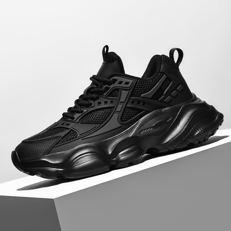 Dames sportieve sneakers met dempende zool en ergonomisch ontwerp – Zwart – Zwart
