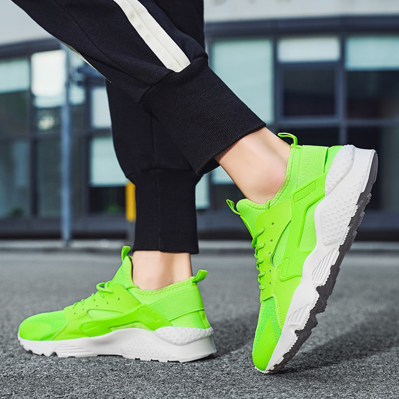 Dames modieuze sneakers met ademend mesh bovenwerk en dempende zool – Geel