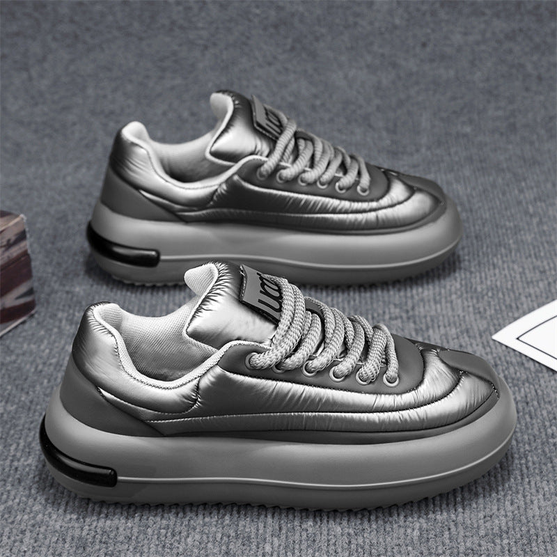 Dames comfortabele sneakers – Zwart-groen en Grijs – Grijs