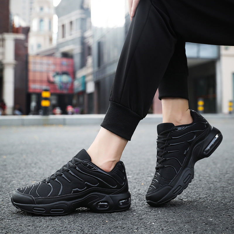 Dames sportieve sneakers met ademend bovenwerk en dempende zool – Zwart en Groen – Rood