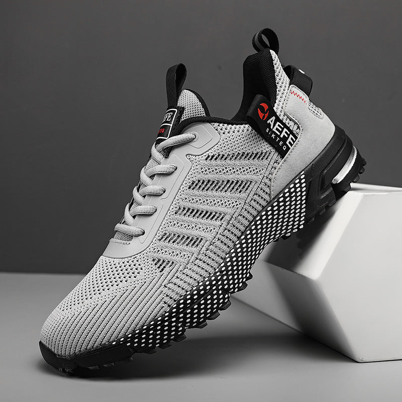 Dames lichte hardloopschoenen met flexibele zool – Groen en Grijs – Grijs