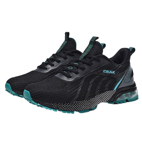 Dames comfortabele hardloopschoenen met dempende zool – Zwart-rood