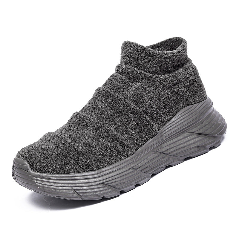 Dames modieuze hoge sneakers – Zwart