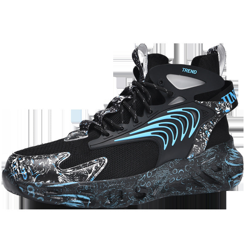 Dames lichte sportsneakers – Zwart en Wit – Rood