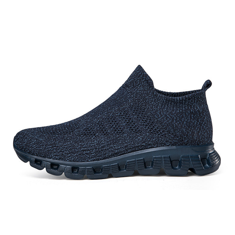 Dames performance sneakers met gebreid bovenwerk – Kastanjebruin
