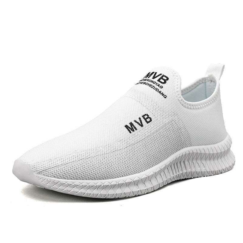 Dames lichte slip-on sneakers met ademend mesh bovenwerk – Zwart